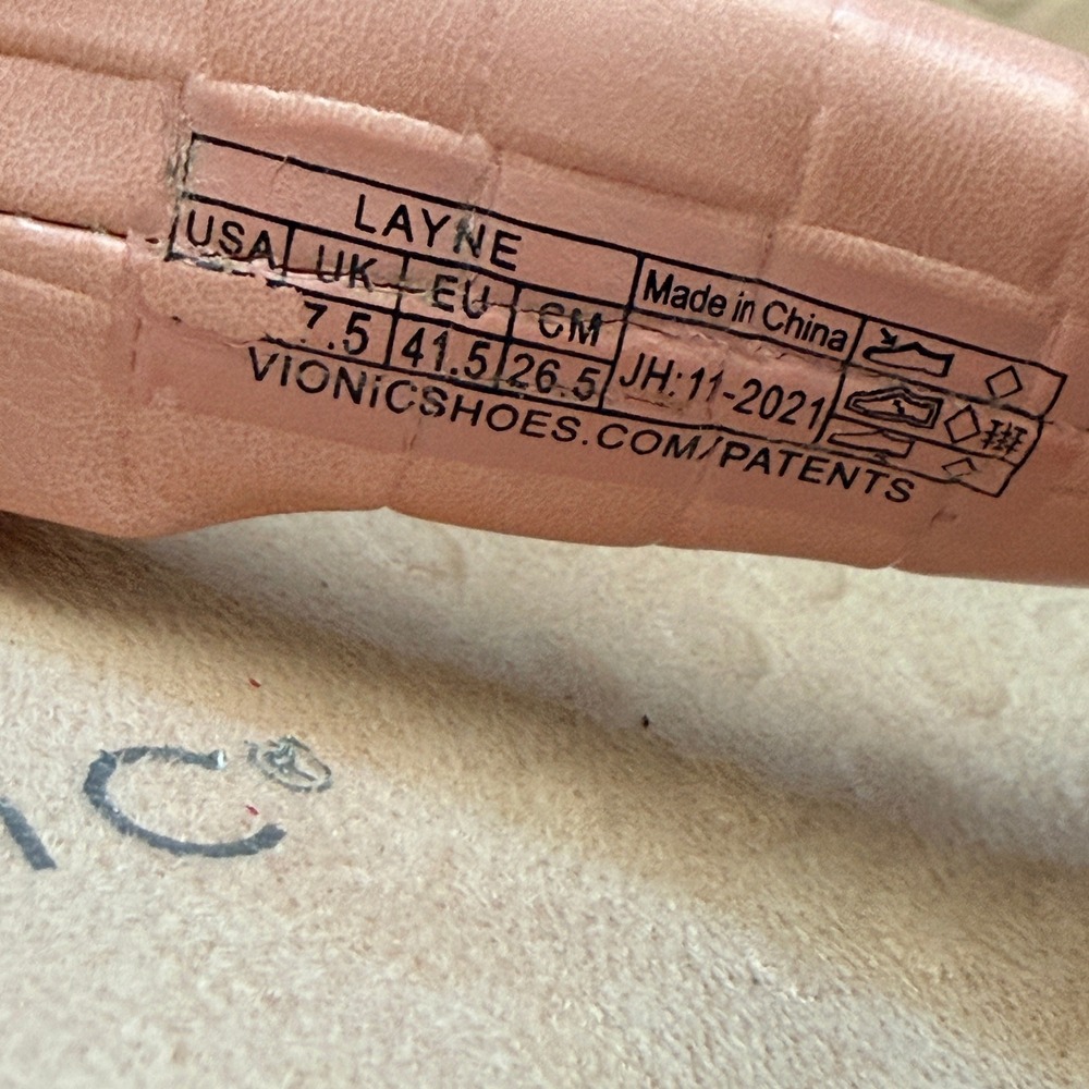 Vionic Layne Woven Croc Toe Post Orthotic Flip Flop Sandals, Pink, 9.5(41.5) - Picture 2 of 7